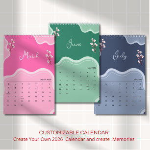 Elegant Soft Floral Aesthetic Calendar