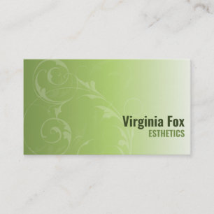 Elegant Soft Green Salon or Spa Business Card