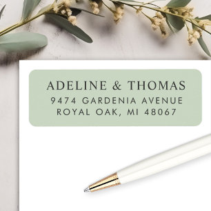 Elegant Soft Green Wedding Return Address