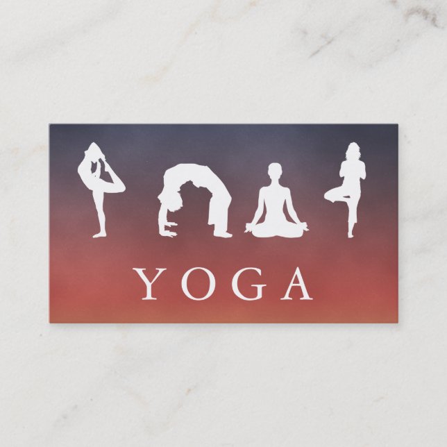 Elegant Soft Logo Yoga Healing Health Business Card (Front)