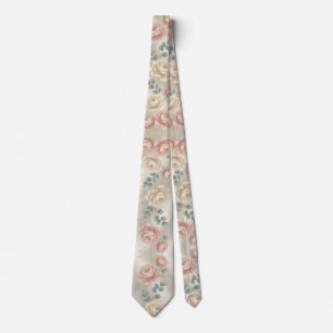 Elegant Soft Pastel Rose Tie