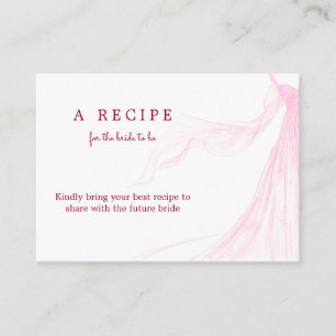 Elegant Soft Pink Bridal Dress Bridal Shower Enclosure Card