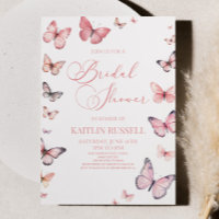 Elegant Soft Pink Butterfly Bridal Shower 