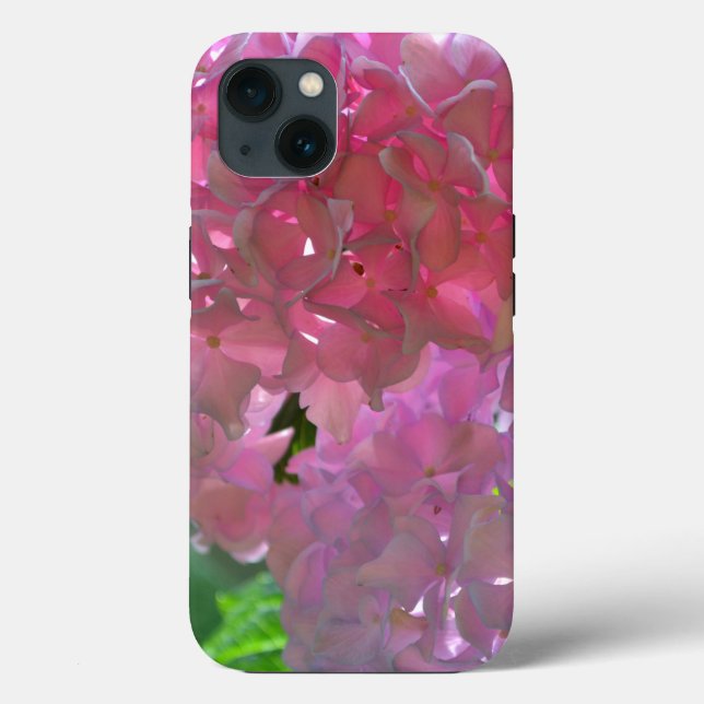 Elegant soft pink florals pink hydrangeas roses Case-Mate iPhone case (Back)
