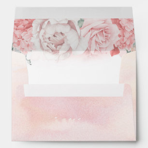Elegant Soft Pink Flowers Special Occasion Envelope