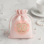 Elegant Soft Pink Gold Pearly 50th Birthday Classic Round Sticker<br><div class="desc">Celebrate a milestone birthday in exquisite style with this stunning, customisable 50th Birthday Sticker. Perfect for sealing envelopes, decorating party favours, personalising invitations, or adding a chic touch to gift bags, this sticker sets the tone for a truly elegant and memorable celebration. The design features a beautiful, soft blush pink...</div>