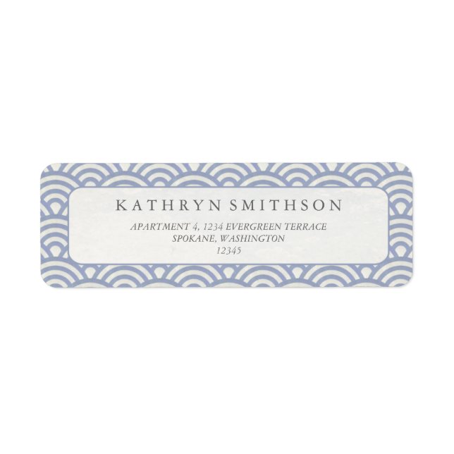 Elegant Soft Purple Japanese Seigaiha Waves (Front)