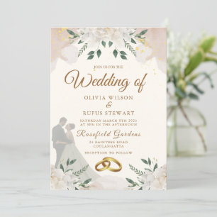 Elegant Soft Rose Minimalist Wedding Design Invitation