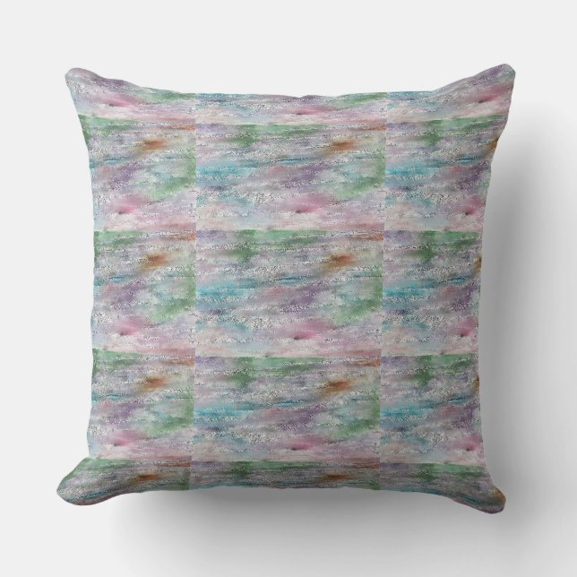 Elegant, soft, warm, pastel painting design Pillow (Front)