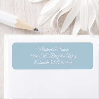 Elegant Soft Winter Blue Return Address