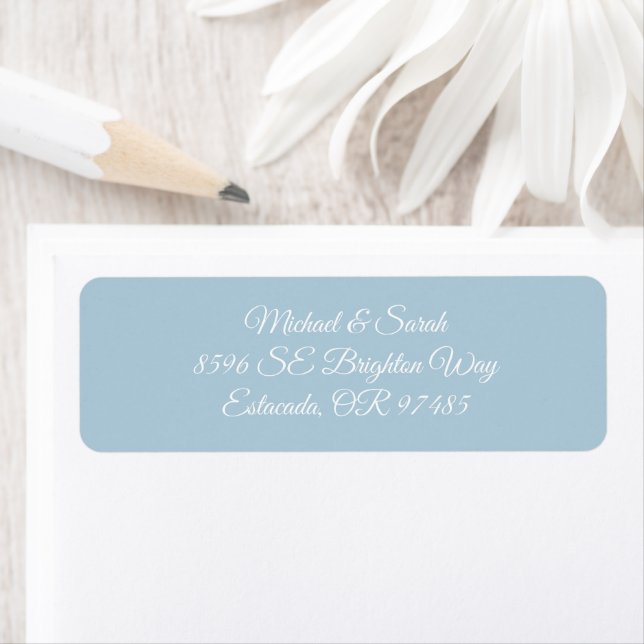 Elegant Soft Winter Blue Return Address (Insitu)