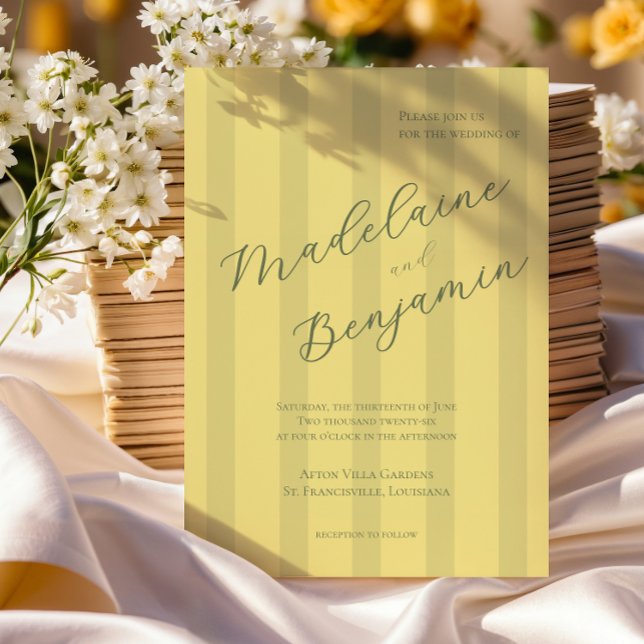 Elegant Soft Yellow Wedding Invitation (Creator Uploaded)