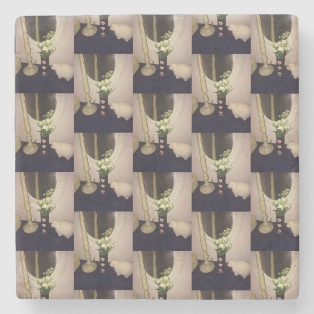 Elegant Soiree Stone Coaster (Front)