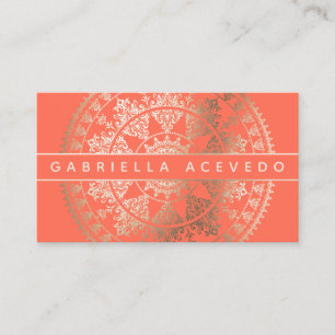 Elegant Solar Mandala Businesscards - Custom Business Card