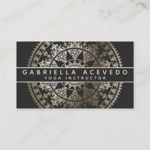 Elegant Solar Mandala Businesscards - Gold Business Card