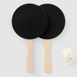 Elegant Solid Black Hand Fan
