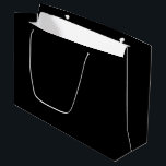 Elegant Solid Black Large Gift Bag<br><div class="desc">🖤 Black Black is the color resulting from the complete absorption of visible light, making it the darkest shade. In light, it represents the absence of all color. In pigment, it is the combination of all colors, blended until no individual hue remains. Cultural & Psychological Meaning: Symbolism: Often associated with...</div>