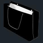 Elegant Solid Black Large Gift Bag<br><div class="desc">🖤 Black Black is the color resulting from the complete absorption of visible light, making it the darkest shade. In light, it represents the absence of all color. In pigment, it is the combination of all colors, blended until no individual hue remains. Cultural & Psychological Meaning: Symbolism: Often associated with...</div>