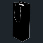 Elegant Solid Black Wine Gift Bag<br><div class="desc">🖤 Black Black is the color resulting from the complete absorption of visible light, making it the darkest shade. In light, it represents the absence of all color. In pigment, it is the combination of all colors, blended until no individual hue remains. Cultural & Psychological Meaning: Symbolism: Often associated with...</div>