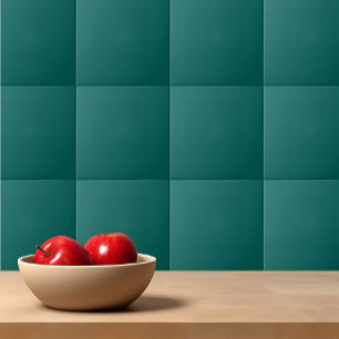 Elegant solid color plain Alpine Green Tile