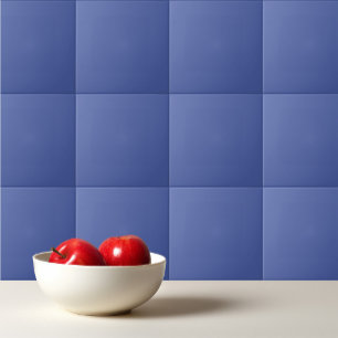 Elegant solid color plain Amparo Blue Tile