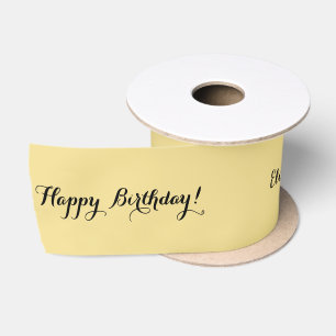 Elegant Solid Faux Gold Black Gift Wrap Wrapping Satin Ribbon