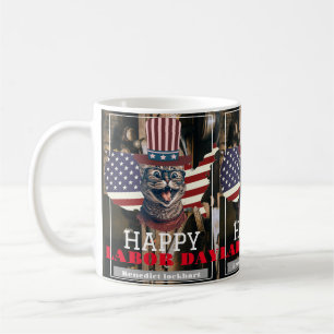Elegant Solidarity worker Labour Day with USA flag Coffee Mug