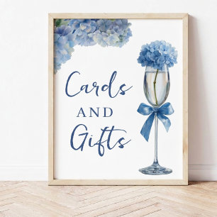 Elegant Something Blue Hydrangea Floral Bridal  Plaque