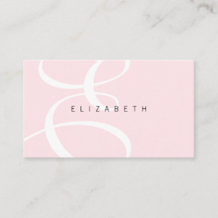 Elegant, Sophisticate Blush Pink Minimal Monogram Business Card