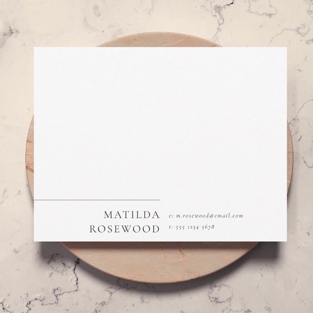 Elegant Sophisticated Classic Minimalist White Card (Creator Uploaded)