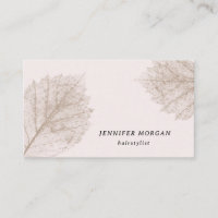 Elegant Sophisticated Golden Leaf Business Card
