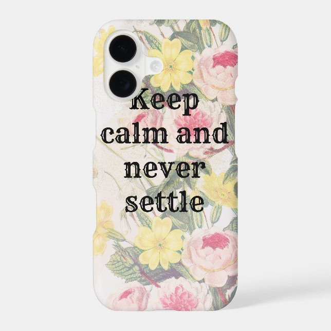 Elegant Sophisticated Inspirational Message iPhone Case (Back)