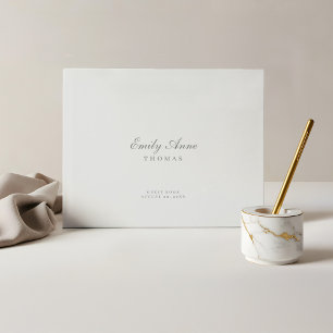 Elegant & Sophisticated Light Grey Baby Shower Guest Book