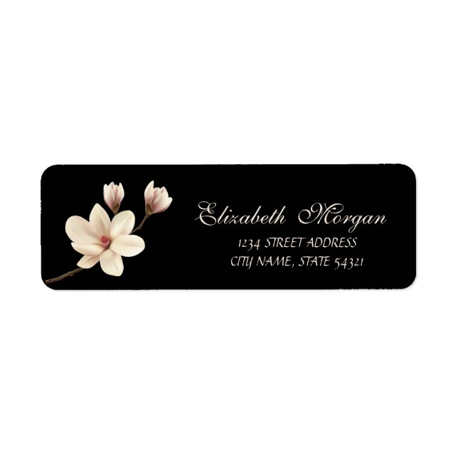 Elegant Sophisticated Magnolia  Address (Front)
