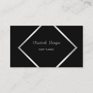 Elegant Sophisticated Minimalist Geometric,Black Business Card