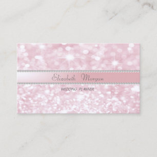 Elegant Sophisticated Modern Glitter Bokeh,Pearls Business Card