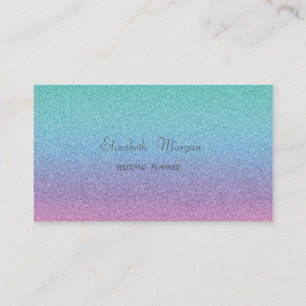 Elegant Sophisticated Modern Glitter Ombre Business Card