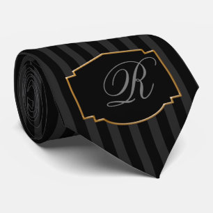 Elegant, Sophisticated Striped Monogram Tie