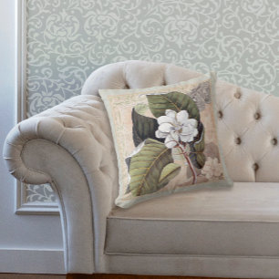 Elegant Southern Belle Magnolia Blossom Cushion