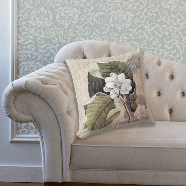 Elegant Southern Belle Magnolia Blossom Cushion (Creator Uploaded)