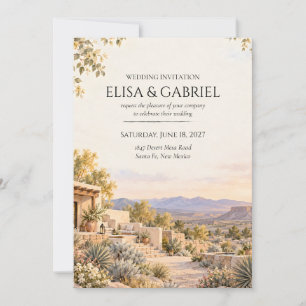 Elegant Southwestern Wedding Invitation