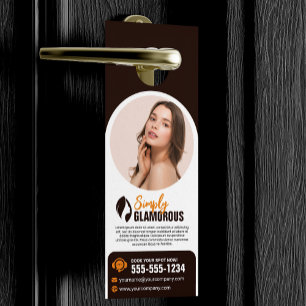 Elegant Spa Beauty Salon Makeup Nails & Facials Door Hanger