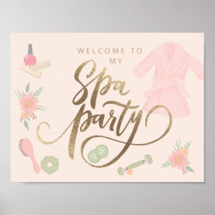 Elegant Spa Party custom welcome sign