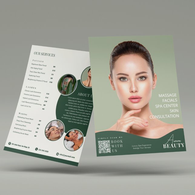 Elegant Spa & Salon Beauty Flyer Template (Creator Uploaded)