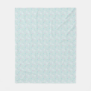 Elegant Spa things with roses design Blue Fleece Blanket