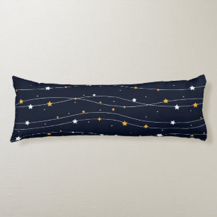 Elegant Space Background With Shining Stars Body Cushion