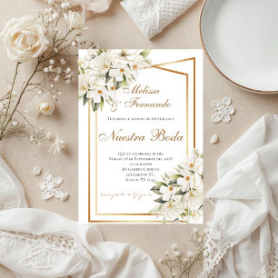 Elegant Spanish Wedding Invitation
