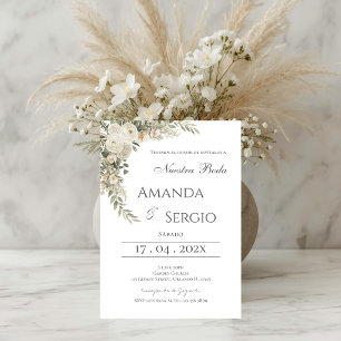 Elegant Spanish Wedding Invitation