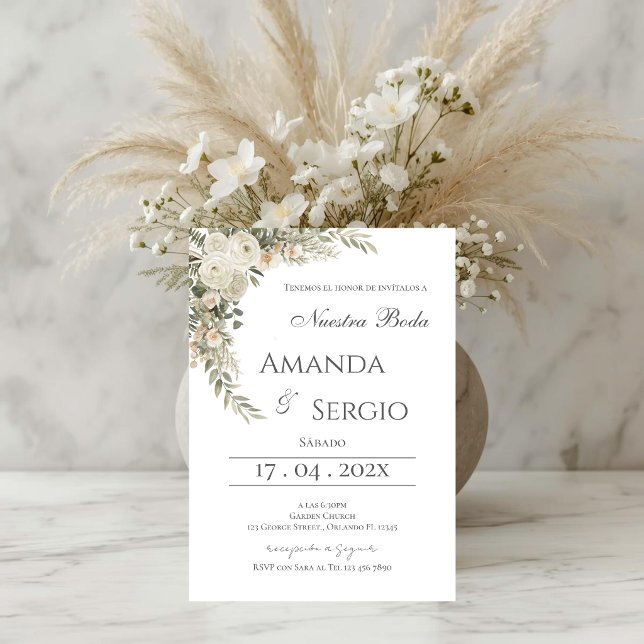 Elegant Spanish Wedding Invitation (Creator Uploaded)
