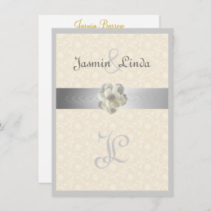 Elegant, Sparkle, Faux Ribbon, Wedding Invitation